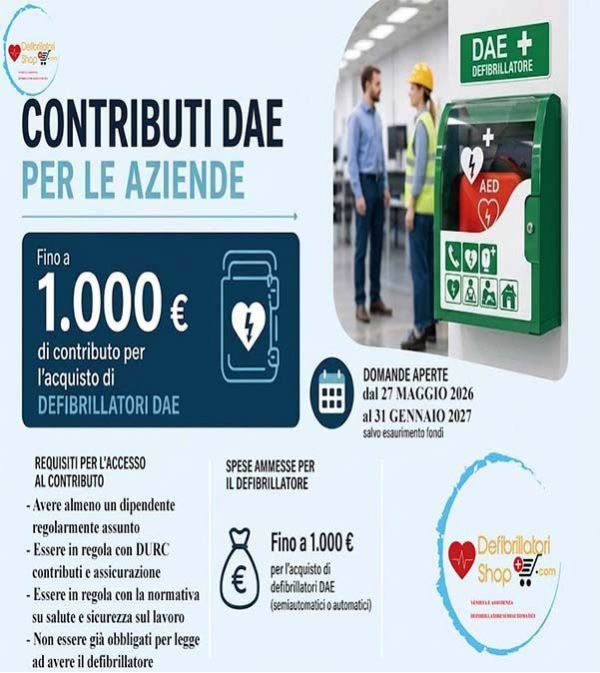 Decreto Ministeriale n. 1/2026: contributi per defibrillatori DAE e prevenzione nei luoghi di lavoro